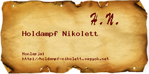 Holdampf Nikolett névjegykártya
