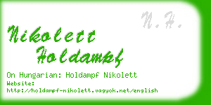 nikolett holdampf business card